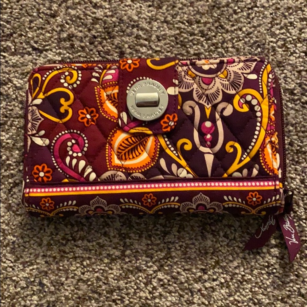 Vera Bradley Safari Sunset Turnlock wallet